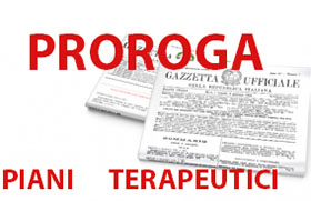 Proroga validità Piani Terapeutici dei farmaci al 31 gennaio 2021