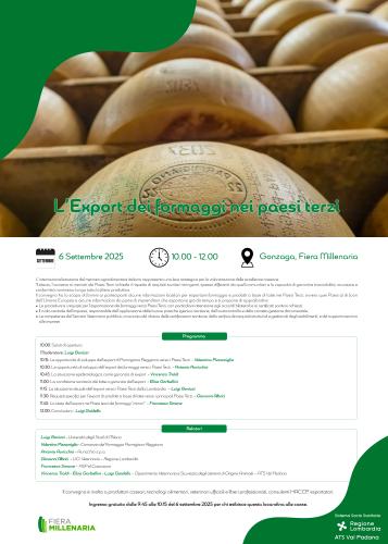 L'Export dei formaggi nei paesi terzi