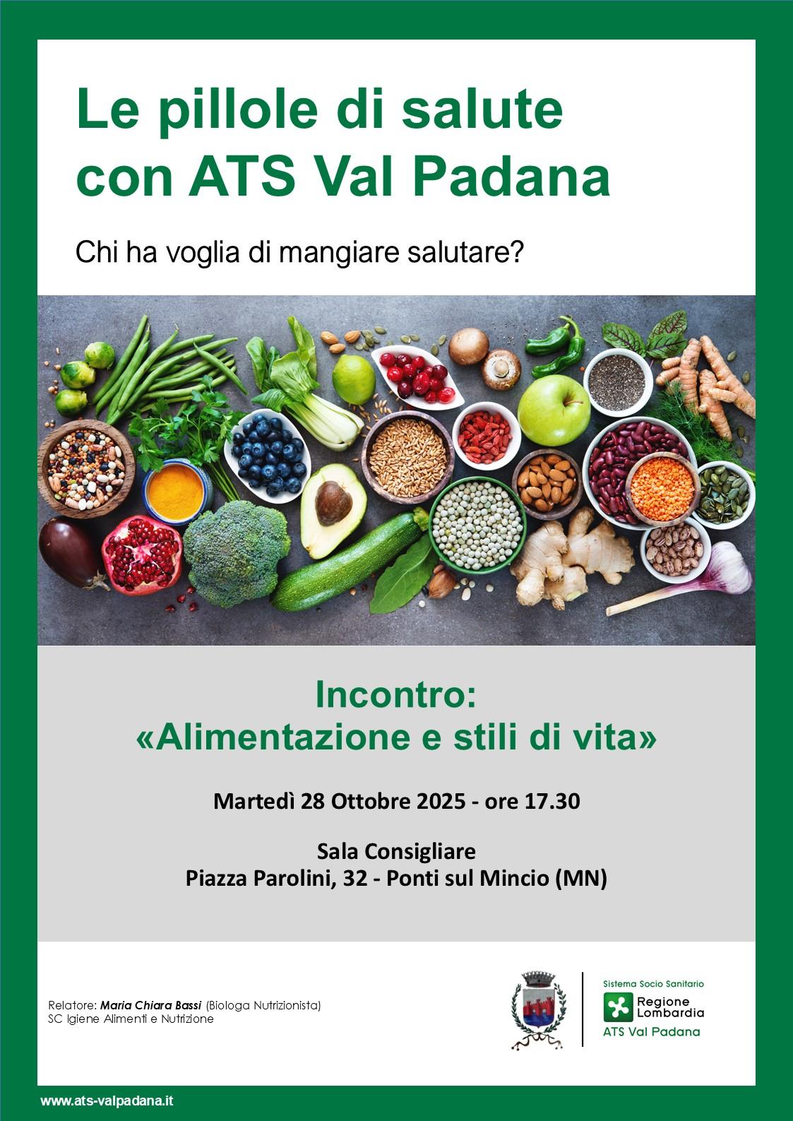 Alimentazione e stili di vita 28.10.2025