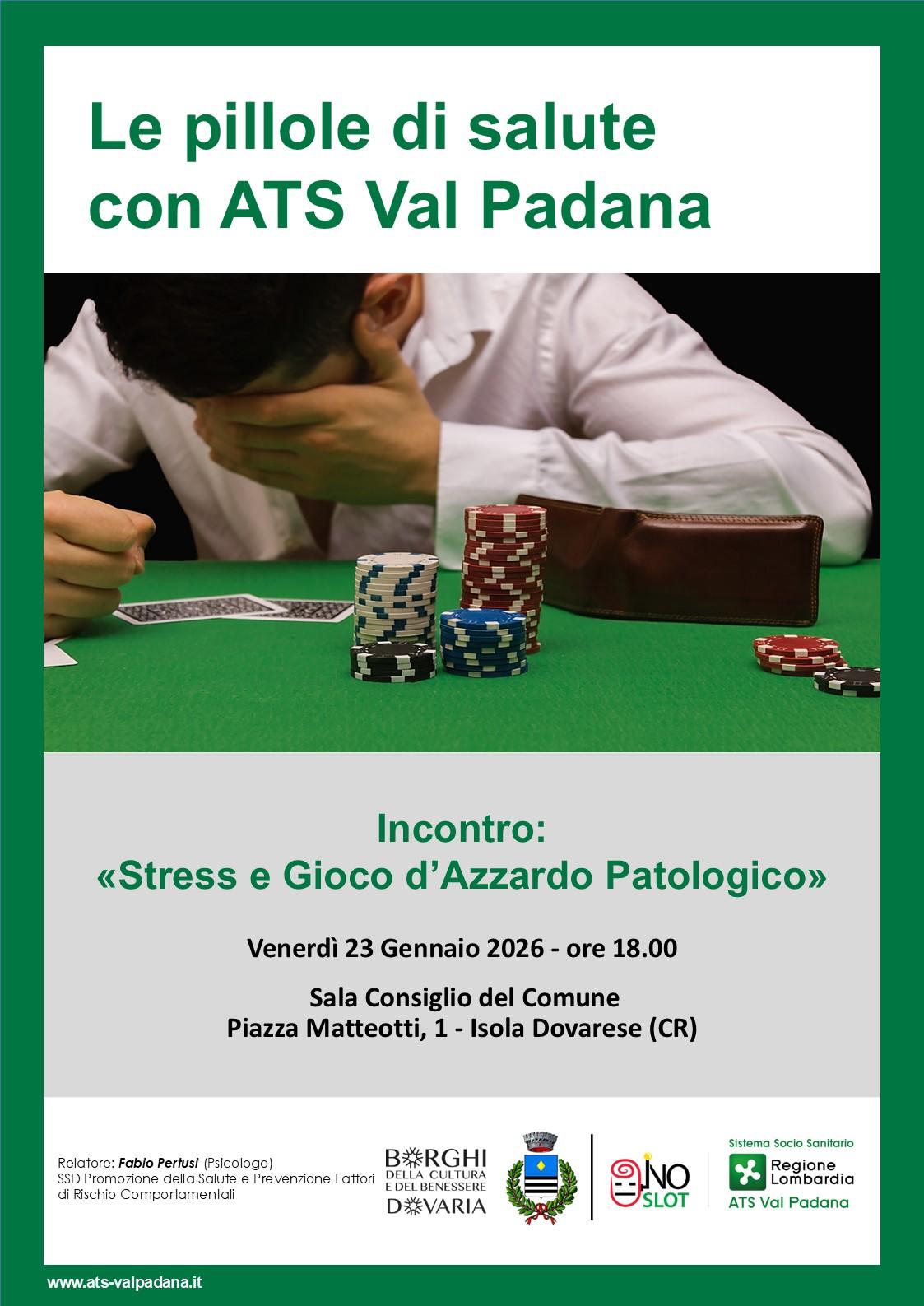 Stress e Gioco d'Azzardo 23.01.2026