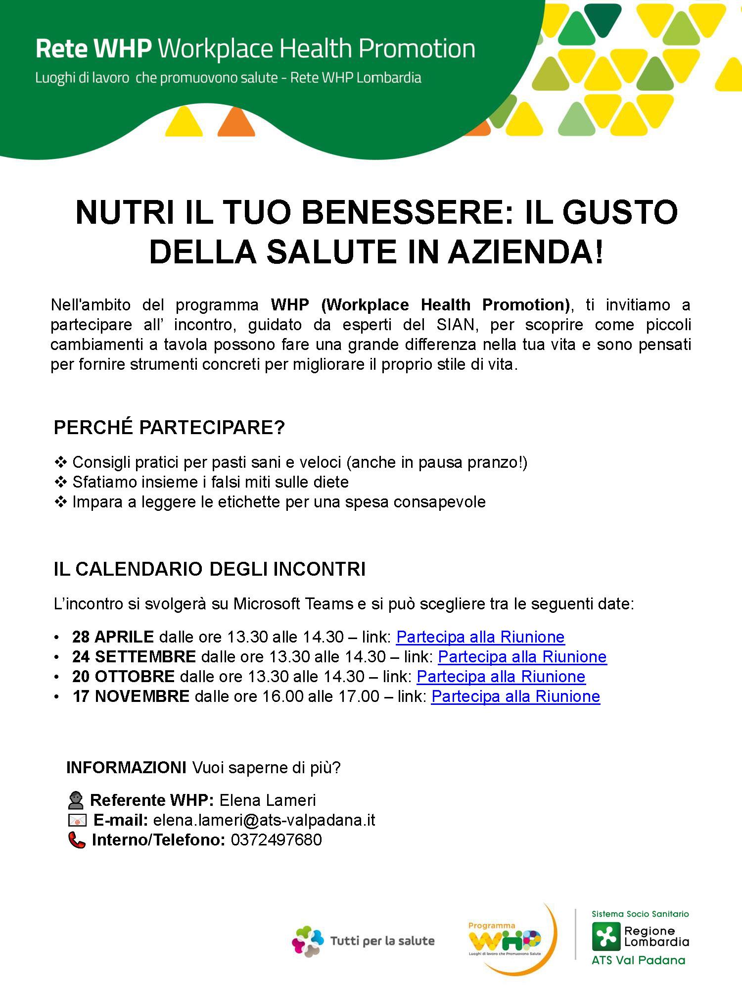 Nutri il tuo benessere